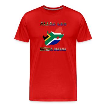 Allez LES BAFANA BAFANA Maillot de Pied - T-shirt bio Premium Homme - rouge - Devant - Damien (186cm)