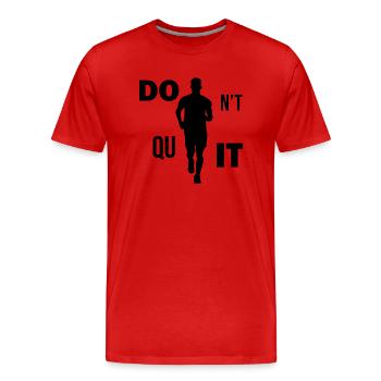 Marathon Running Jogging - Männer Premium Bio T-Shirt - Rot - Vorne - Damien (186cm)