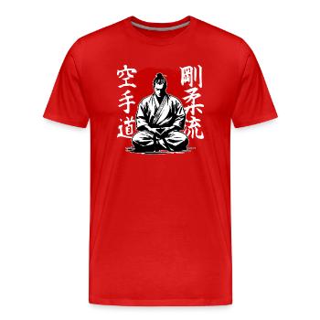 Samurai Goju Ryu Karate Martial Arts Style - Men's Premium Organic T-Shirt - red - Front - Damien (186cm)