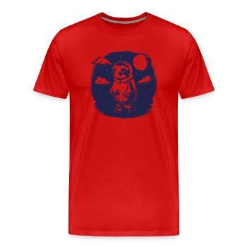 Somnambule - T-shirt bio Premium Homme - rouge - Devant - Damien (186cm)
