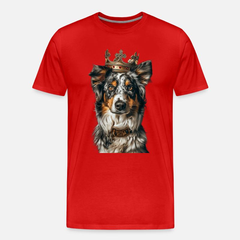 Australischer Schäferhund - Männer Premium Bio T-Shirt - Rot