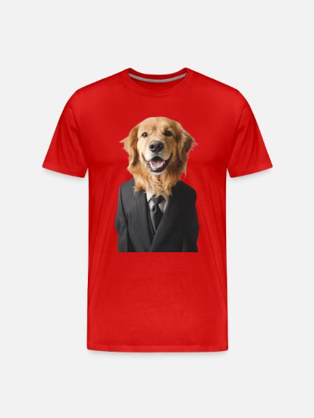 Chien - T-shirt bio Premium Homme - rouge