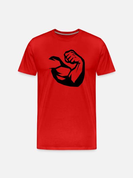 Biceps Fitness - Men's Premium Organic T-Shirt - red