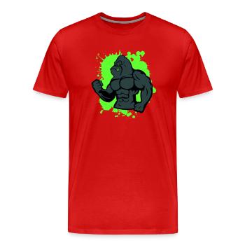 gorilla stark tier - Männer Premium Bio T-Shirt - Rot - Vorne - Damien (186cm)