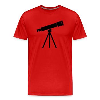 Télescope - T-shirt bio Premium Homme - rouge - Devant - Damien (186cm)