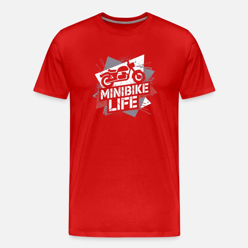 Kleine Bikes, große Leidenschaft - Männer Premium Bio T-Shirt - Rot