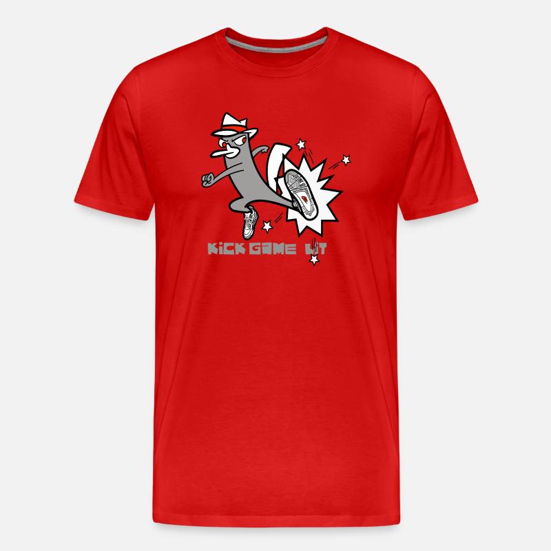 Kick Game Lit – Style de baskets urbaines - T-shirt bio Premium Homme - rouge