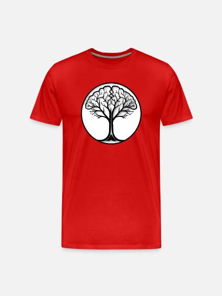 Brain Tree Logo - Mezmerizing Design - Men's Premium Organic T-Shirt - red