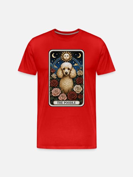 Pudel - Männer Premium Bio T-Shirt - Rot