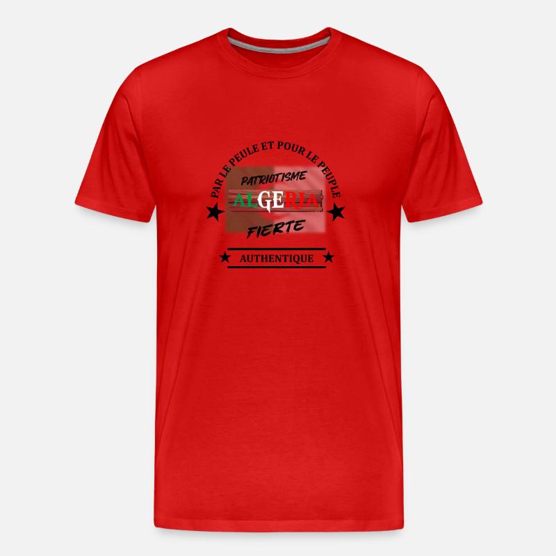 Authentisches Algerien - Männer Premium Bio T-Shirt - Rot
