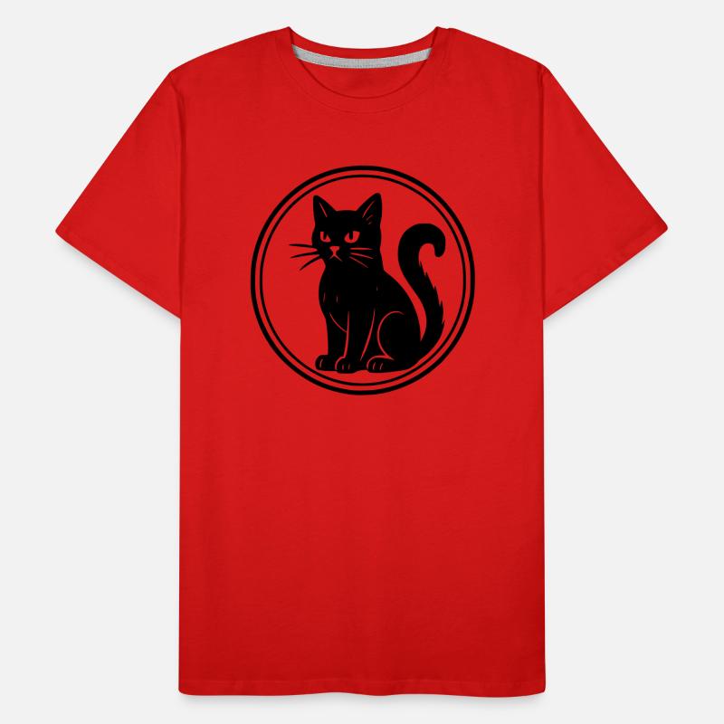 Chat noir T-shirt bio Premium Homme