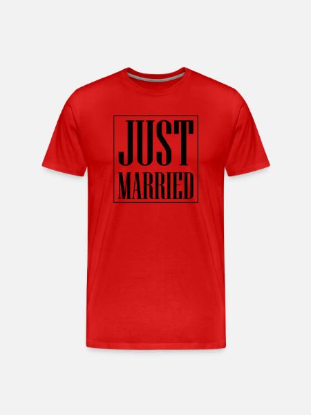 Just Married Wedding - Men's Premium Organic T-Shirt - red