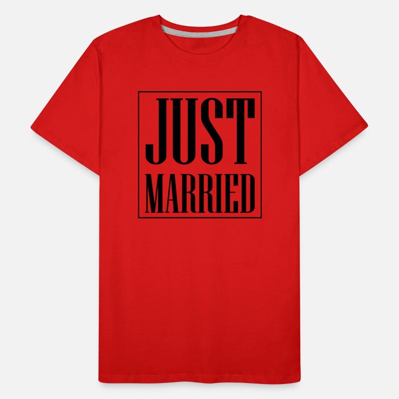 Just Married Wedding Men's Premium Organic T-Shirt
