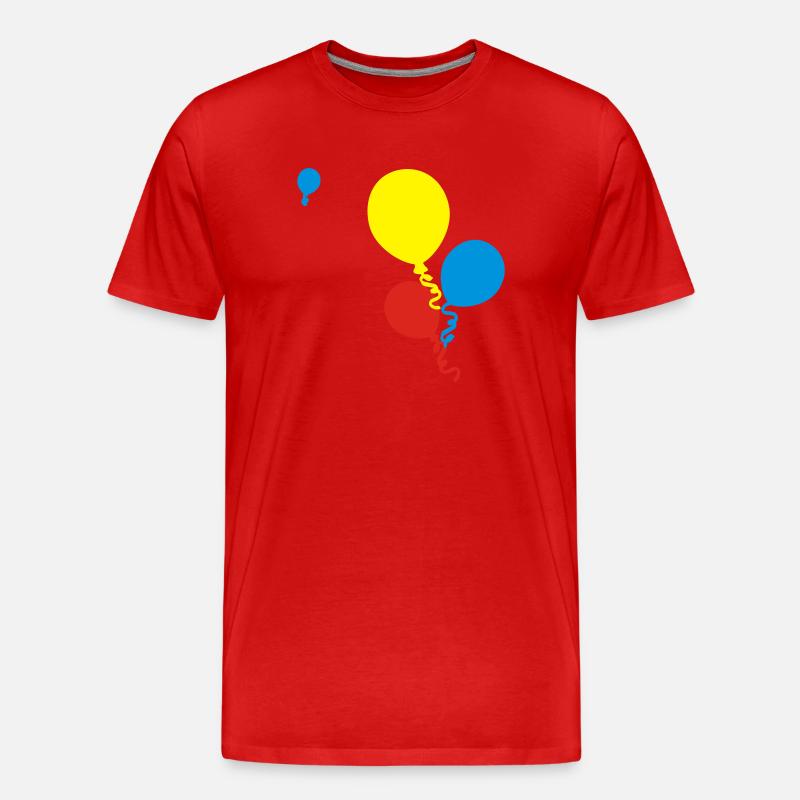 ballons - Männer Premium Bio T-Shirt - Rot