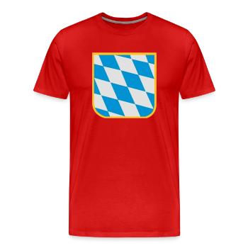 Bayern - Männer Premium Bio T-Shirt - Rot - Vorne - Damien (186cm)