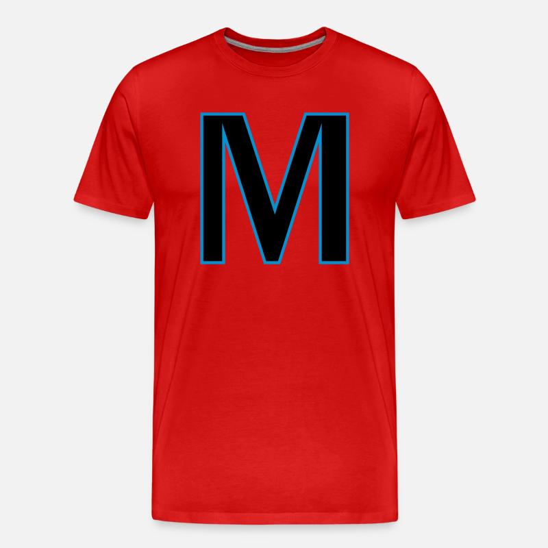 Buchstaben M Vektor - Männer Premium Bio T-Shirt - Rot