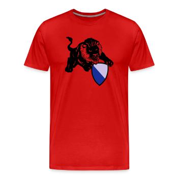zürich löwe - Männer Premium Bio T-Shirt - Rot - Vorne - Damien (186cm)