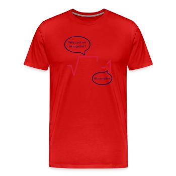 Mathe - Wurzel und negative Zahl 1 - Männer Premium Bio T-Shirt - Rot - Vorne - Damien (186cm)