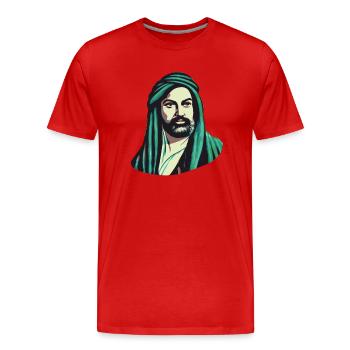 Expressive: Hz. Ali Design - Men's Premium Organic T-Shirt - red - Front - Damien (186cm)