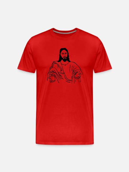jesus - Men's Premium Organic T-Shirt - red