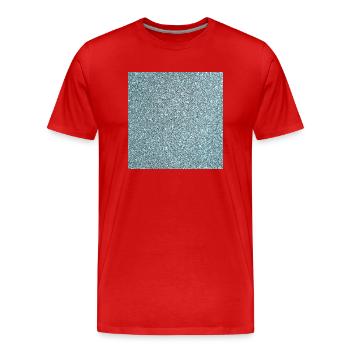 Wrong glitter print background blue silver - Men's Premium Organic T-Shirt - red - Front - Damien (186cm)