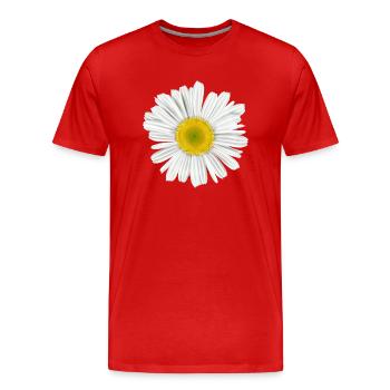 pâquerette fleur du printemps - T-shirt bio Premium Homme - rouge - Devant - Damien (186cm)