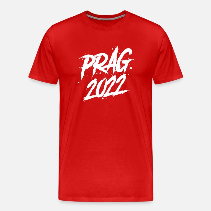 Prag 2022 - Männer Premium Bio T-Shirt - Rot