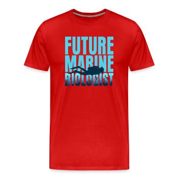 Future Marine Biologist Ocean Student Scientist - Männer Premium Bio T-Shirt - Rot - Vorne - Damien (186cm)