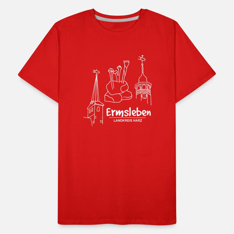 Ermsleben - White Männer Premium Bio T-Shirt