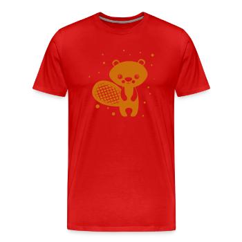 Nutria - Zoo animal - Animal lover - Men's Premium Organic T-Shirt - red - Front - Damien (186cm)