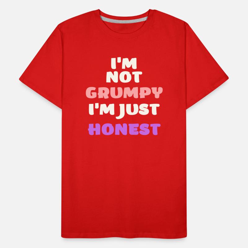 Funny grumpy moody angry honest vector Men's Premium Organic T-Shirt