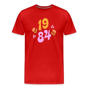 1984 - Men's Premium Organic T-Shirt - red - Front - Damien (186cm)