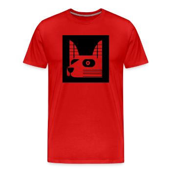 Hund Retro Hunderasse Tierliebe - Männer Premium Bio T-Shirt - Rot - Vorne - Damien (186cm)