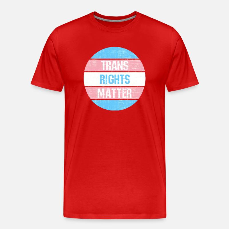 Trans Rights Matter - Männer Premium Bio T-Shirt - Rot