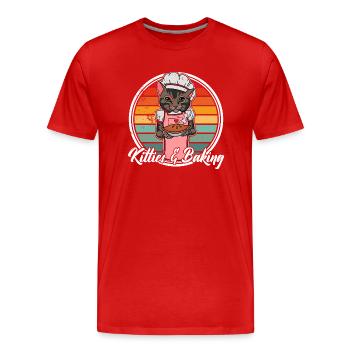 Cat Cake Baking Cookies Hobby Pastry Shop - Men's Premium Organic T-Shirt - red - Front - Damien (186cm)