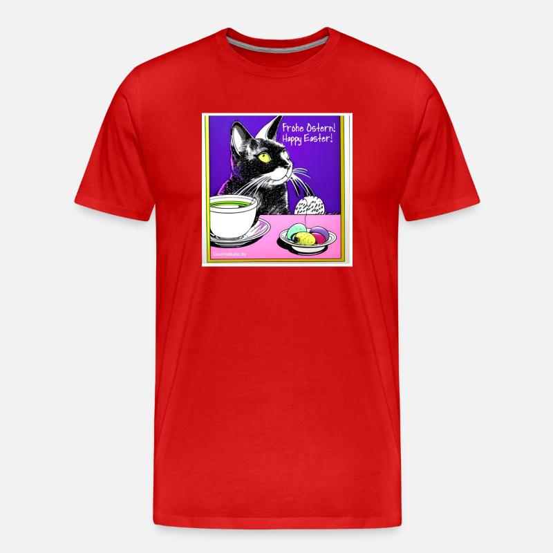 Frohe Ostern - Männer Premium Bio T-Shirt - Rot