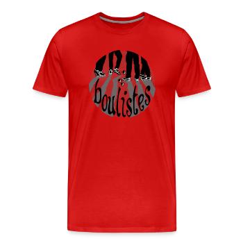 pétanque - T-shirt bio Premium Homme - rouge - Devant - Damien (186cm)