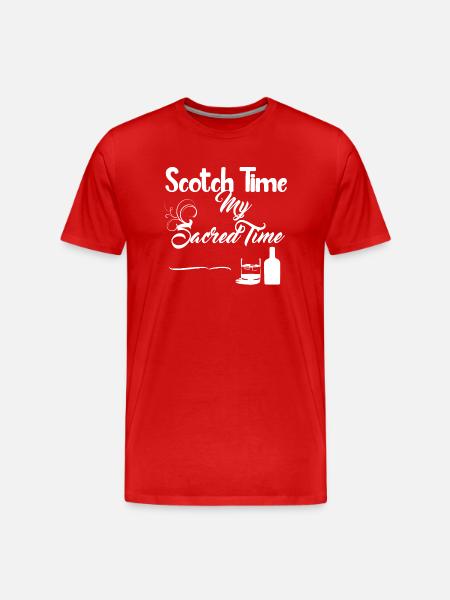 Scotch Time Design - Men's Premium Organic T-Shirt - red