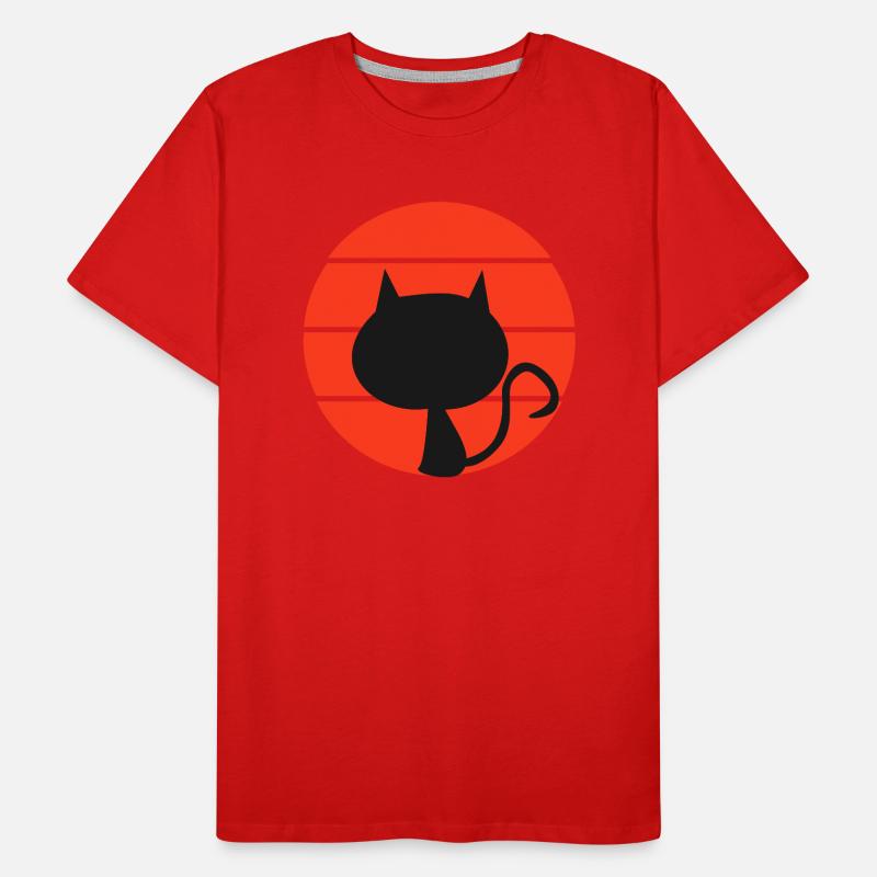 Retro Style Devil Cat Men's Premium Organic T-Shirt