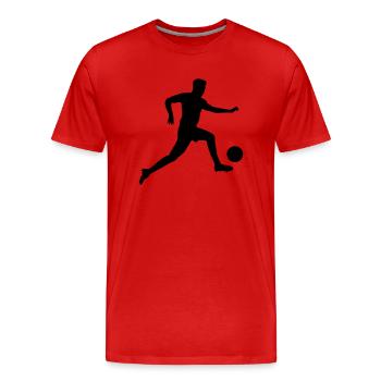 Soccer Players - Men's Premium Organic T-Shirt - red - Front - Damien (186cm)