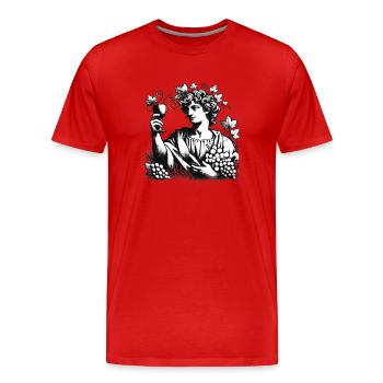 Bacchus Caravage Hommage - T-shirt bio Premium Homme - rouge - Devant - Damien (186cm)