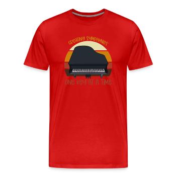 Création de symphonies - T-shirt bio Premium Homme - rouge - Devant - Damien (186cm)