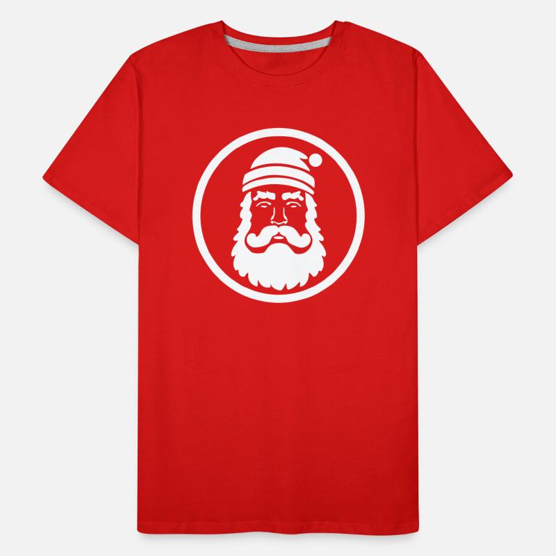 Festive Santa Visual Men's Premium Organic T-Shirt
