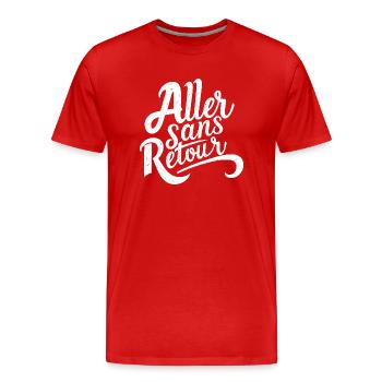 Aller sans retour - T-shirt bio Premium Homme - rouge - Devant - Damien (186cm)