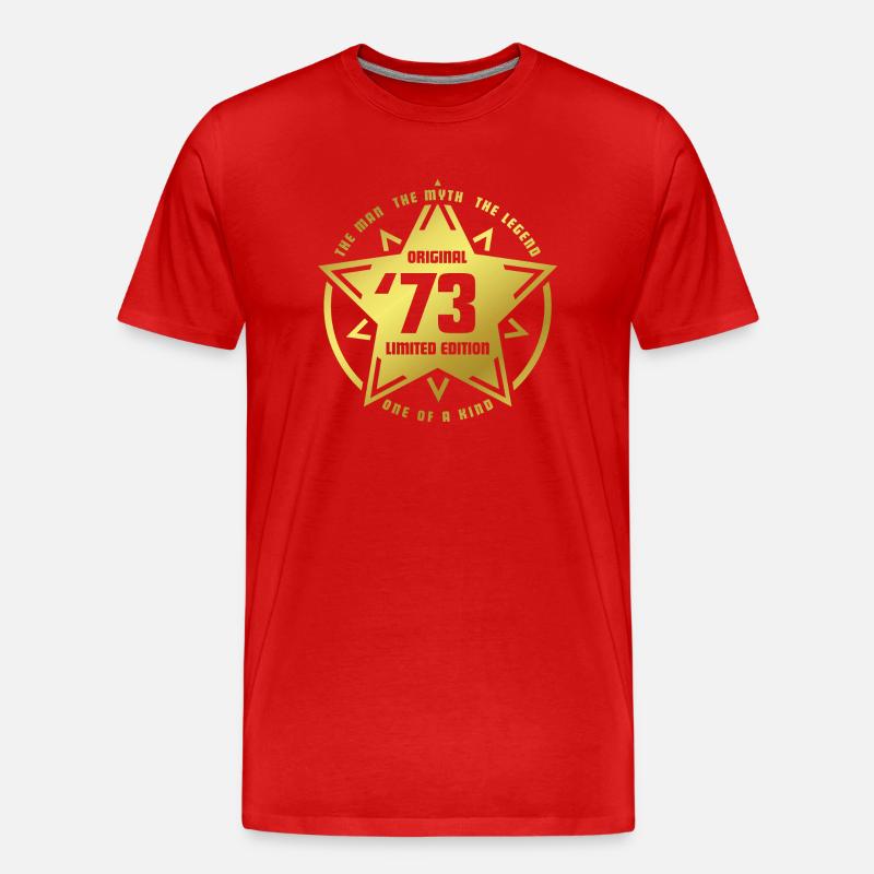 Stern Original 73 - Männer Premium Bio T-Shirt - Rot