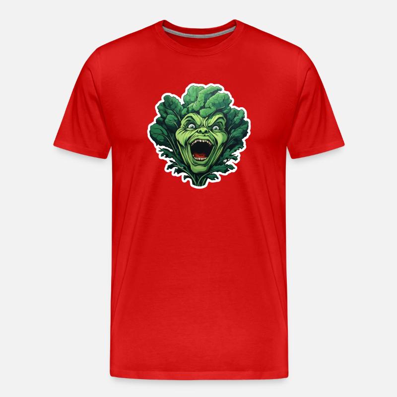 Spinat Monster - Männer Premium Bio T-Shirt - Rot