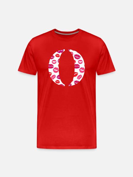 Letter o kisses - Men's Premium Organic T-Shirt - red