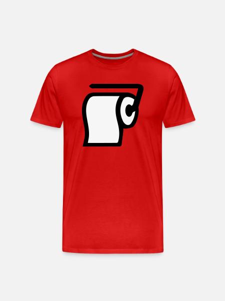 Klopapier - Männer Premium Bio T-Shirt - Rot