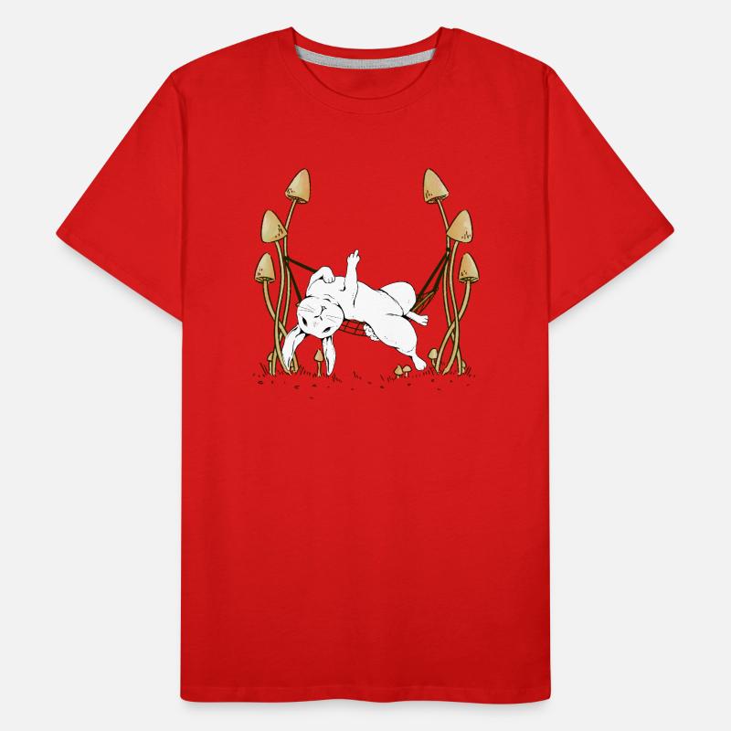 Bunny Hammock Chilling Rabbit Bunnies Men's Premium Organic T-Shirt