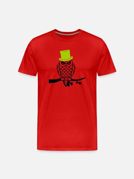 owl sir - Men's Premium Organic T-Shirt - red